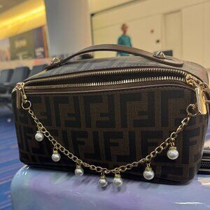 Gold pearl bag charm